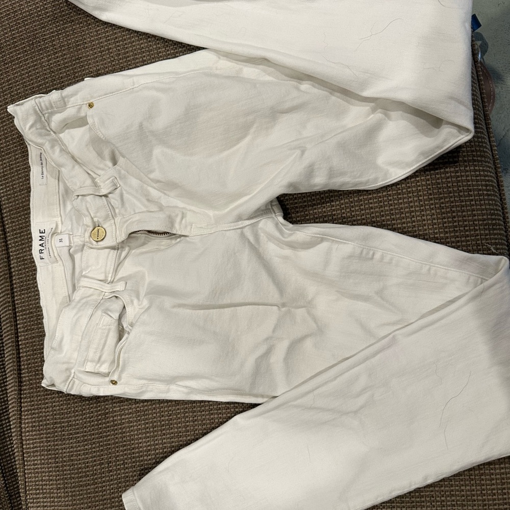 Frame Denim, white jeans, size 31 le skinny de Jeanne